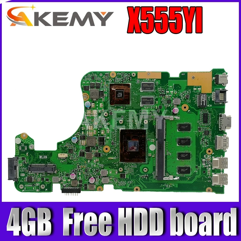 Akemy X555DG motherboard For Asus X555DG A555DG X555YI laptop motherboard 4GB Test work 100% Free HDD board
Akemy X555DG motherboard For Asus X555DG A555DG X555YI laptop motherboard 4GB Test work 100% Free HDD board
