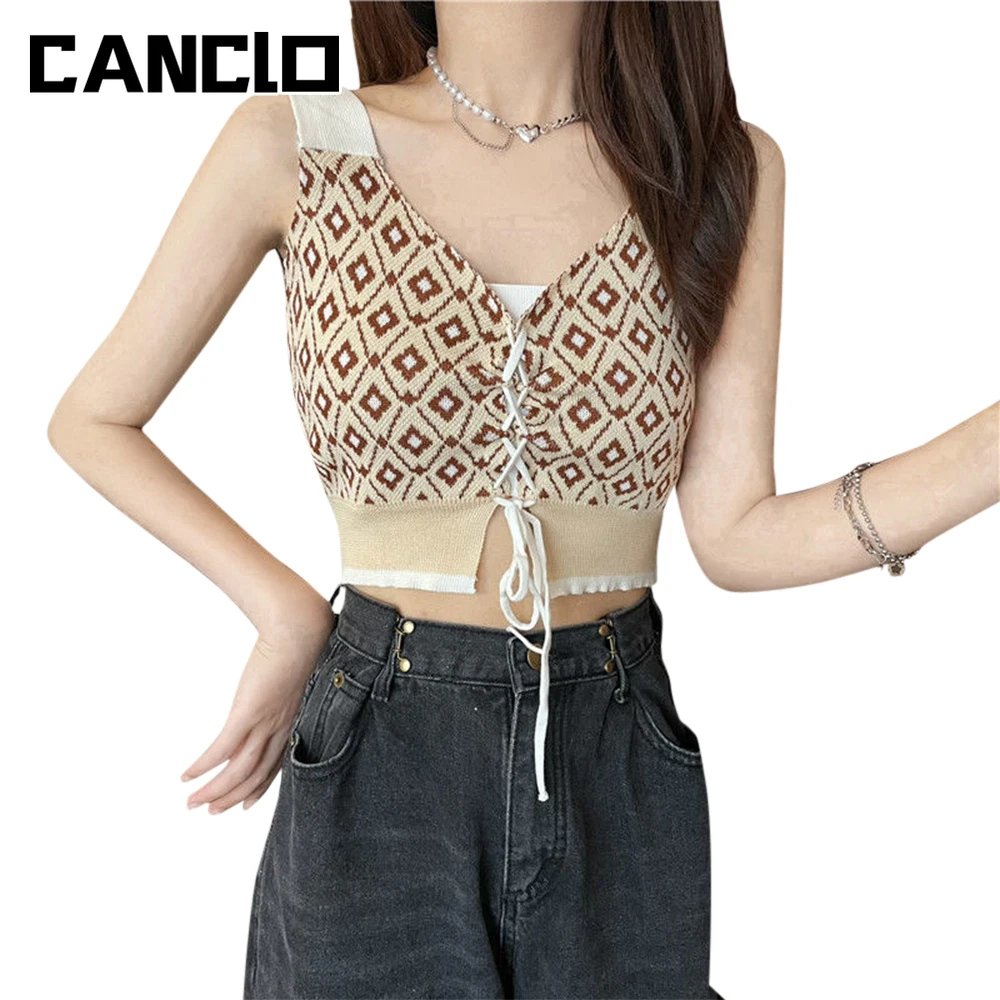 2021 Y2k Vintage Floral Short Crop Tank Tops Sleeveless Cami Knit Tie Clothes New Arrival Women Summer Fashion Ropa Para Mujer
2021 Y2k Vintage Floral Short Crop Tank Tops Sleeveless Cami Knit Tie Clothes New Arrival Women Summer Fashion Ropa Para Mujer