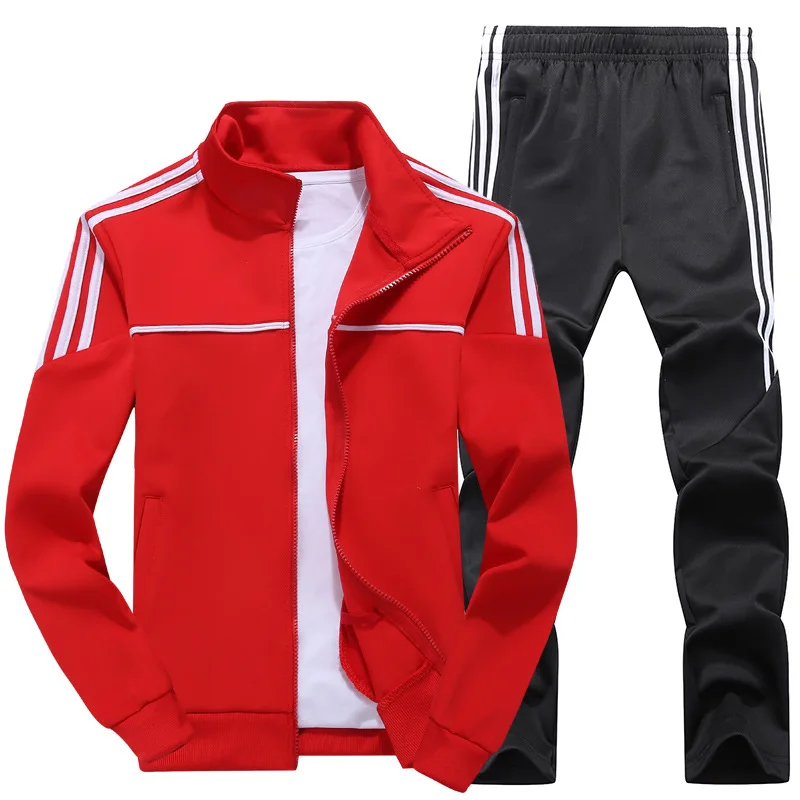 New Sportswear Men 2020 Autumn Set Mens Tracksuit Striped Zipper Sweatshirt + Sweatpants Men Casual Sporting Suits 2 Pieces Set
New Sportswear Men 2020 Autumn Set Mens Tracksuit Striped Zipper Sweatshirt + Sweatpants Men Casual Sporting Suits 2 Pieces Set
