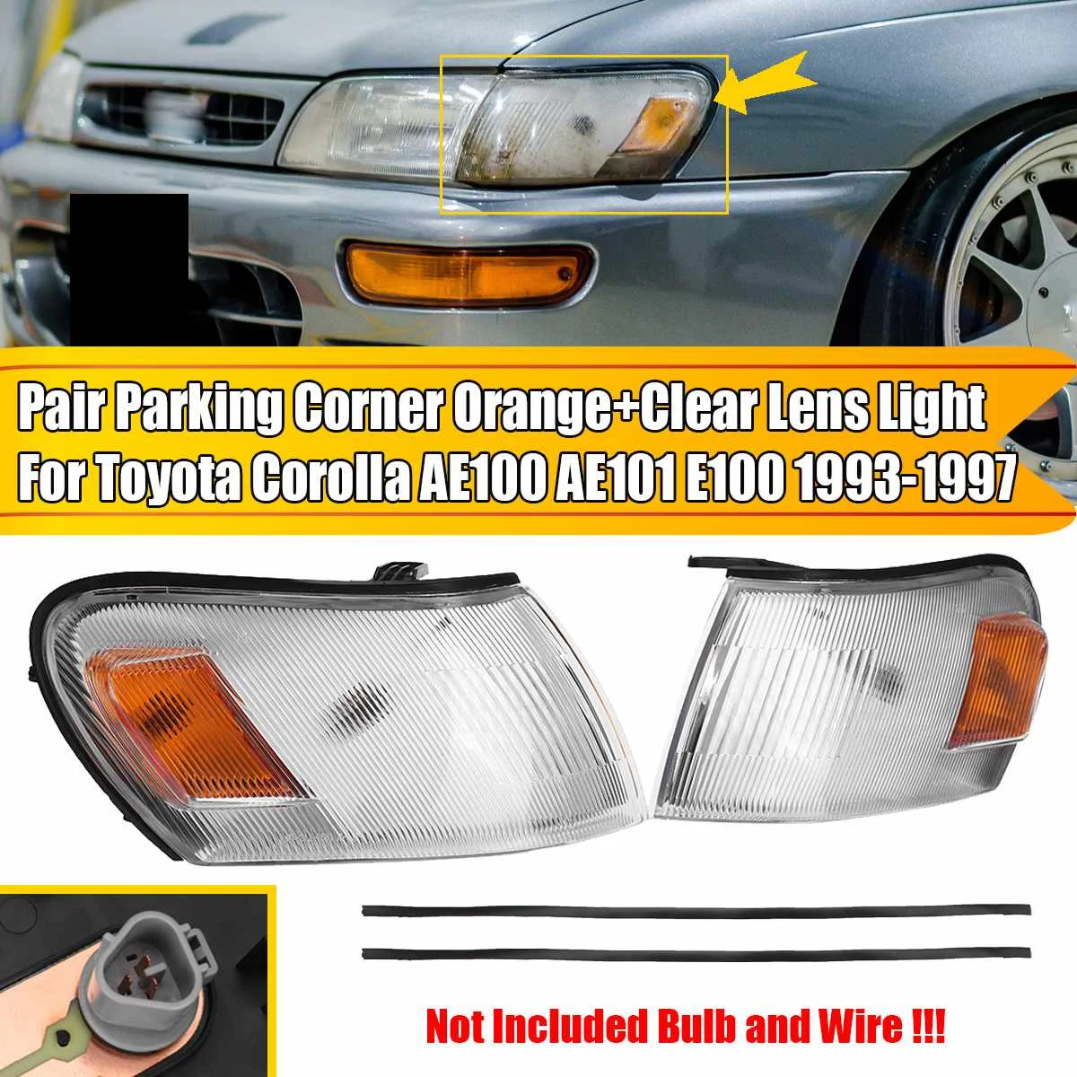 Pair Car Front Turn Signal Light Fit For Toyota Corolla 1993 1994 1995 1996 1997 1998 1999 2000 2001 2002 Marker Parking Corner
Pair Car Front Turn Signal Light Fit For Toyota Corolla 1993 1994 1995 1996 1997 1998 1999 2000 2001 2002 Marker Parking Corner