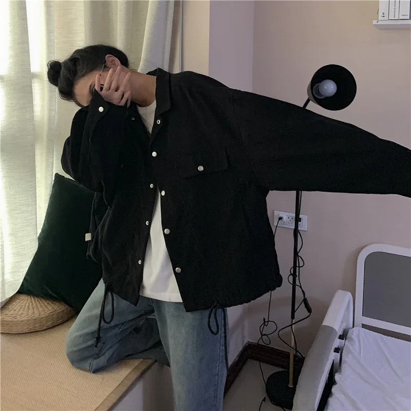 Vintage Corduroy Jackets Women Winter Autumn Cargo Coats Loose Overcoats Female Tops Drawstring Jackets Solid Color Clothing
Vintage Corduroy Jackets Women Winter Autumn Cargo Coats Loose Overcoats Female Tops Drawstring Jackets Solid Color Clothing