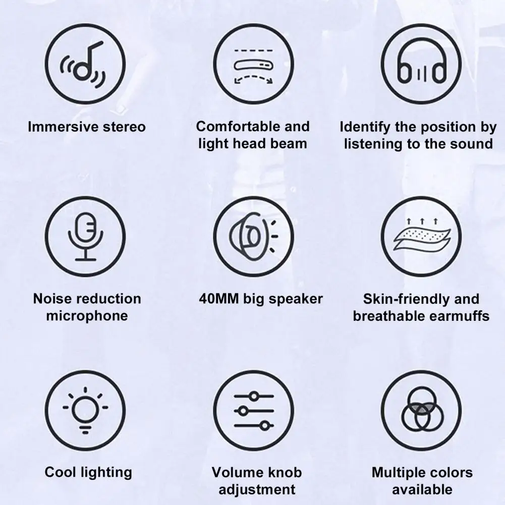 Wired Stereo Sound LED Light Gaming Headset Noise Canceling Earphone Headphone
Wired Stereo Sound LED Light Gaming Headset Noise Canceling Earphone Headphone