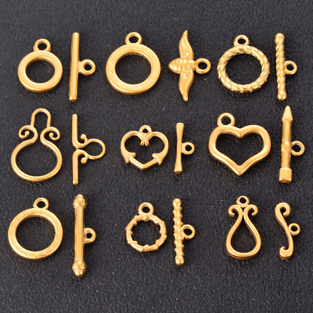 5 Sets Gold Stainless Steel OT Clasps Fashion Toggle Clasps Buckle Connector For Diy Bracelet Necklace Jewelry Making Accessorie
5 Sets Gold Stainless Steel OT Clasps Fashion Toggle Clasps Buckle Connector For Diy Bracelet Necklace Jewelry Making Accessorie