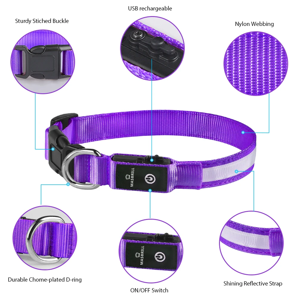 MASBRILL LED Dog Collar Luminous Pet Supplies Safety Camouflage Stylish Flashing Glow Necklace for Puppy Small Dog Accessories
MASBRILL LED Dog Collar Luminous Pet Supplies Safety Camouflage Stylish Flashing Glow Necklace for Puppy Small Dog Accessories