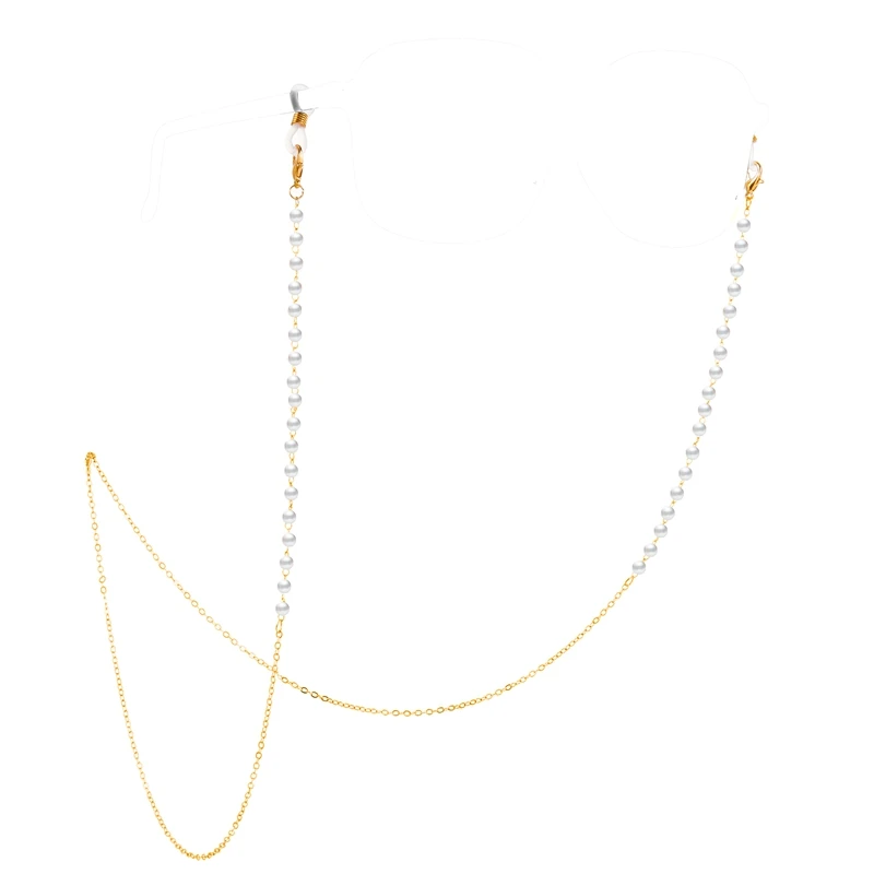 Fashion Eyeglasses Chain Imitation Pearl Beaded Trendy Women Outside Casual Sunglasses Accessory Necklace Gift Mask Hanging Rope 
Fashion Eyeglasses Chain Imitation Pearl Beaded Trendy Women Outside Casual Sunglasses Accessory Necklace Gift Mask Hanging Rope