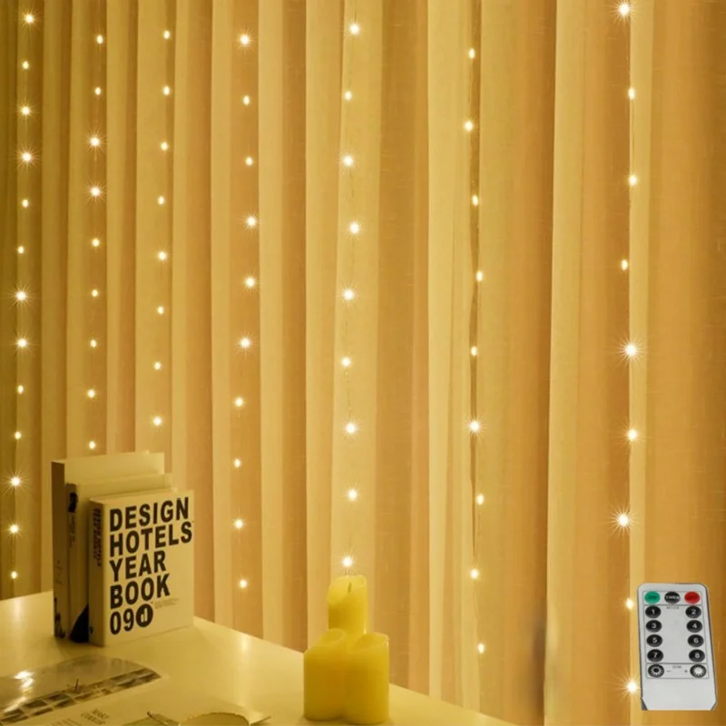 3X3/3X2m Curtain Garland on The Window USB String Lights Fairy Festoon Remote Control Garland Led Christmas Decorations for Home
3X3/3X2m Curtain Garland on The Window USB String Lights Fairy Festoon Remote Control Garland Led Christmas Decorations for Home