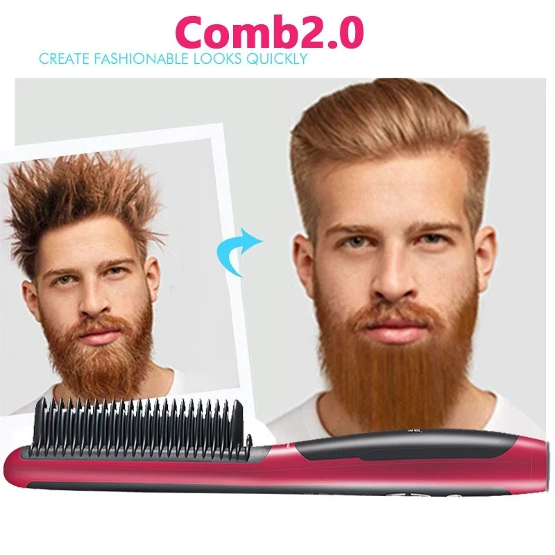 New Professional Hair Straightener Comb Electric Brush Straightening Flat Iron Styling Tools | Красота и здоровье