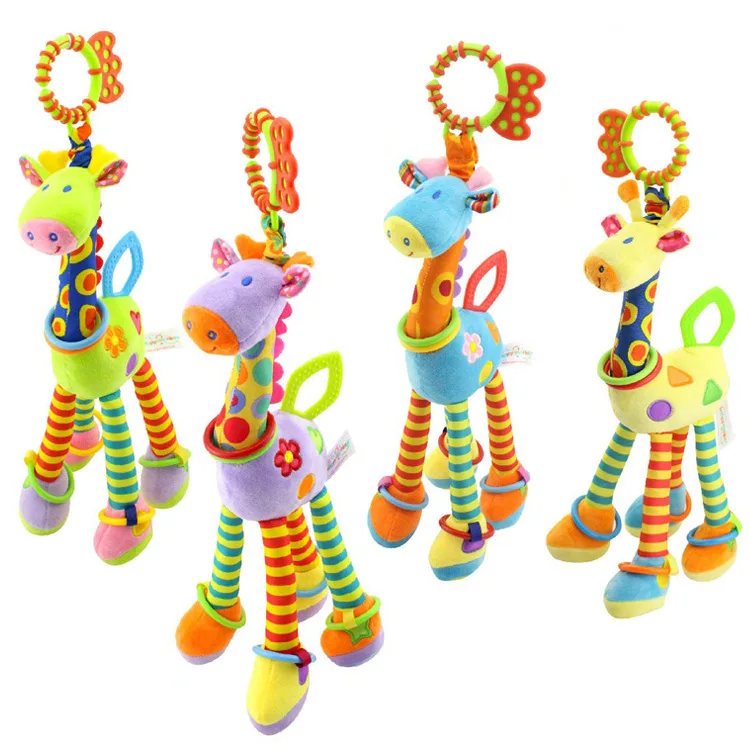 Симпатичные плюшевые детские мягкие погремушки с жирафом и животными | Игрушки