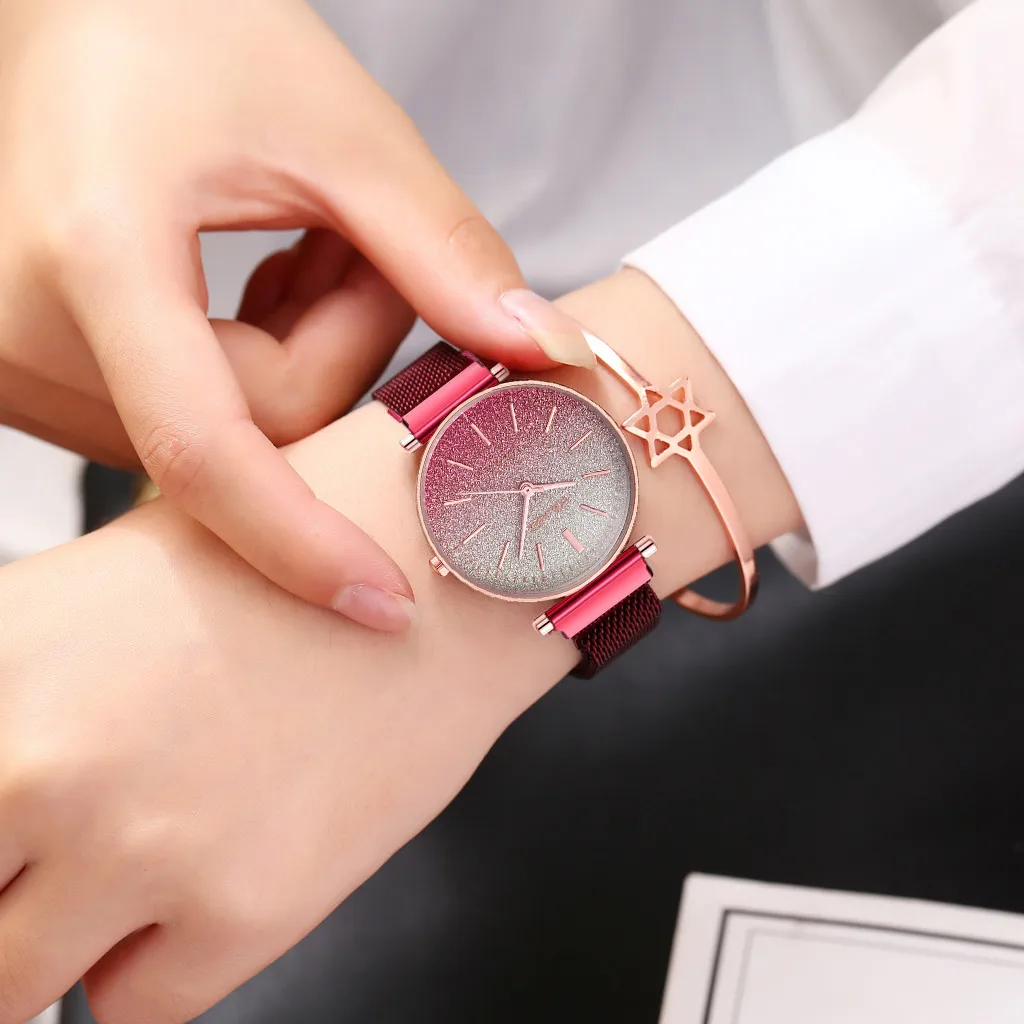 Man Watch YOLAKO Quartz Stainless Steel Band Women Magnet Buckle Gradient Color Watch relogio masculino erkek kol saati #10
Man Watch YOLAKO Quartz Stainless Steel Band Women Magnet Buckle Gradient Color Watch relogio masculino erkek kol saati #10