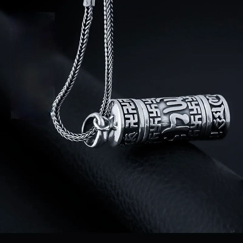 Men's Pendant Sterling Silver Pendant Accessories Amulet Evil Necklace Six Character Mantra Jewelry Necklace Wholesale
Men's Pendant Sterling Silver Pendant Accessories Amulet Evil Necklace Six Character Mantra Jewelry Necklace Wholesale