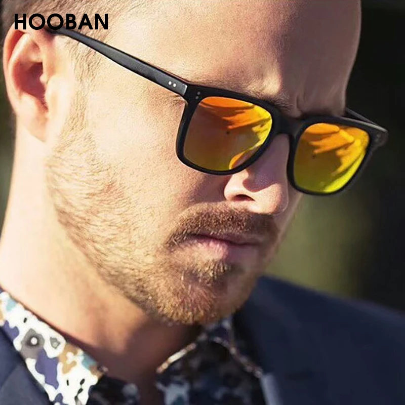 Мужские солнцезащитные очки HOOBAN с черными/цветными линзами цвет в