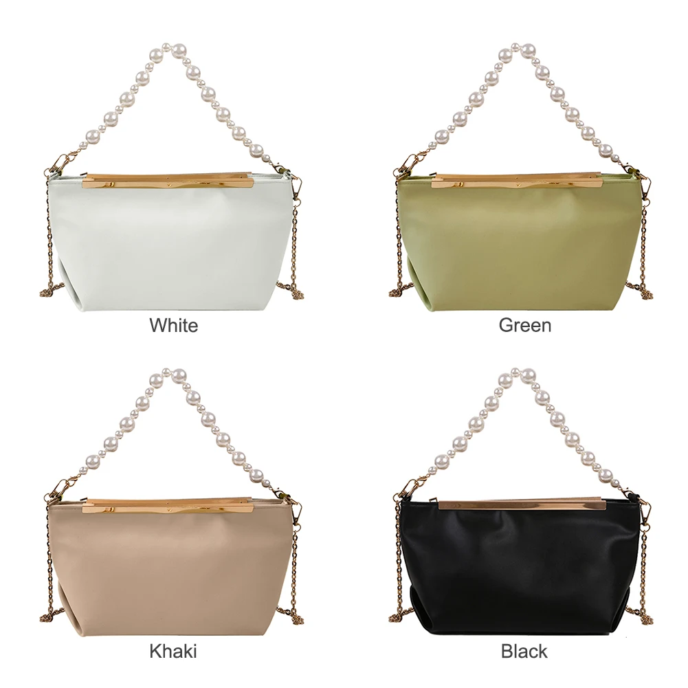 Luxurious Chains Messenger Bag Vintage Women PU Leather Pearl Chain Shoulder Messenger Bag Small Purse Handbags
Luxurious Chains Messenger Bag Vintage Women PU Leather Pearl Chain Shoulder Messenger Bag Small Purse Handbags