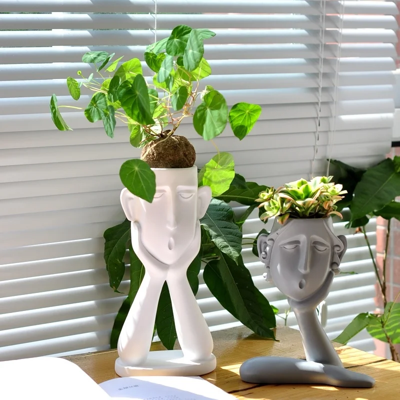 Face Head Flower Vase Planter Succulent Plant Flower Container Pot Flowerpot Figure Garden Decor Nordic Tabletop Ornament
Face Head Flower Vase Planter Succulent Plant Flower Container Pot Flowerpot Figure Garden Decor Nordic Tabletop Ornament