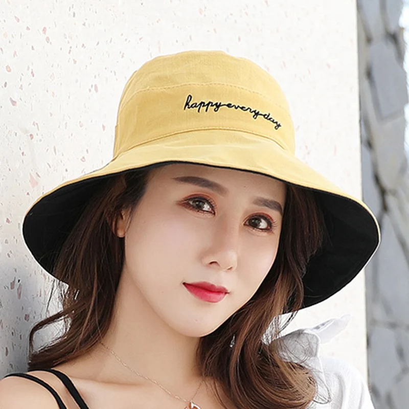 New Lady Summer Beach Wide Brim Fisherman Hat Women Fashion Cotton Smiling Face Letter Plain Bucket Hat
New Lady Summer Beach Wide Brim Fisherman Hat Women Fashion Cotton Smiling Face Letter Plain Bucket Hat