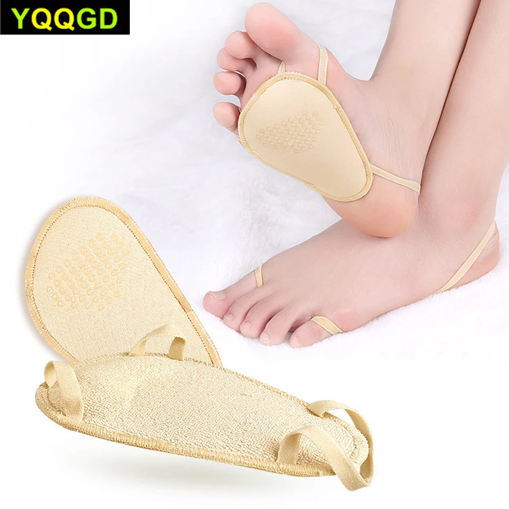 

1 Pair Non-slip Thick Ultra-Soft Forefoot Cushions Invisible Foot Pad Sandal Thong Protectors Bottom of the Foot Guards Cushions