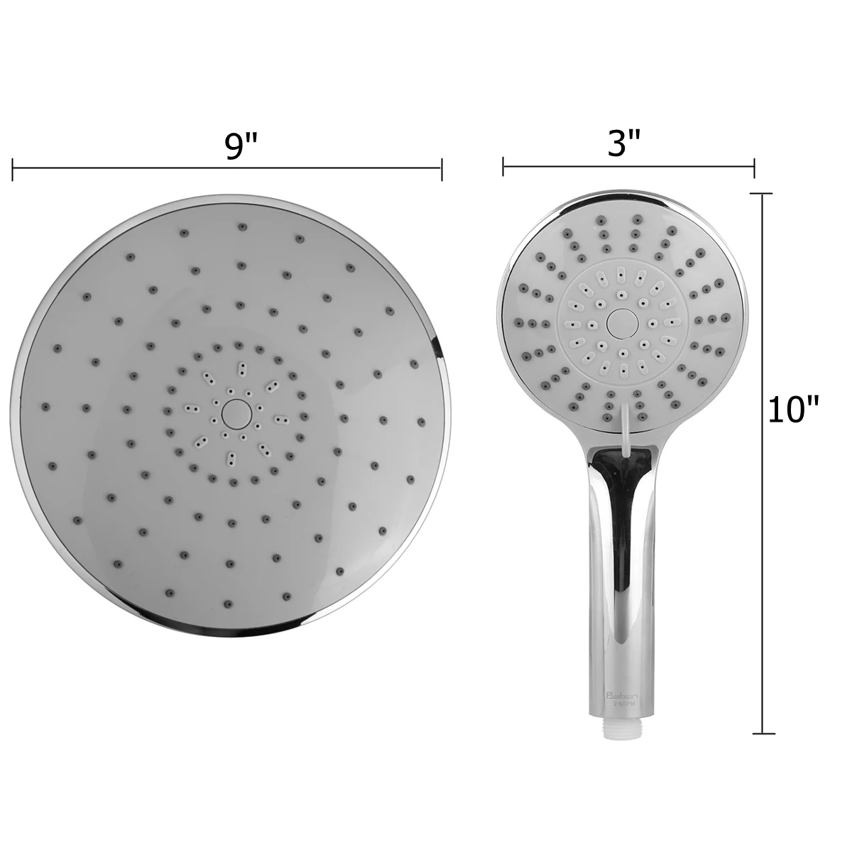 5 IN 1 Shower Faucets Bathroom 9 Inch chrome Shower Faucet Bath Taps Rainfall Shower Head Set Hand-held Shower 3 Spray modes
5 IN 1 Shower Faucets Bathroom 9 Inch chrome Shower Faucet Bath Taps Rainfall Shower Head Set Hand-held Shower 3 Spray modes