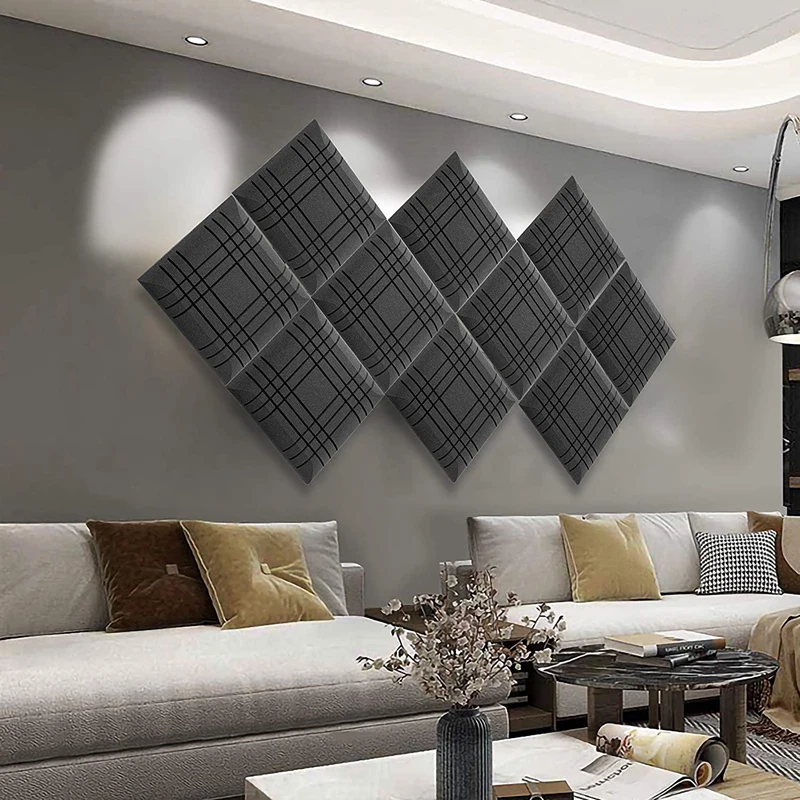 Acoustic Panels,Line Design Sound Proof Padding Decorative Wall Tiles for Acoustic Treatment Studio Foams
Acoustic Panels,Line Design Sound Proof Padding Decorative Wall Tiles for Acoustic Treatment Studio Foams