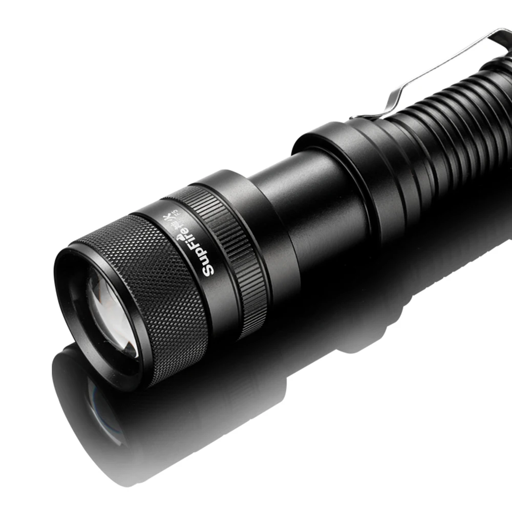 Светодиодный фонарик SupFire F5 с зумом CREE XM-L2 1100lm Тактический батареей 18650 для пеших