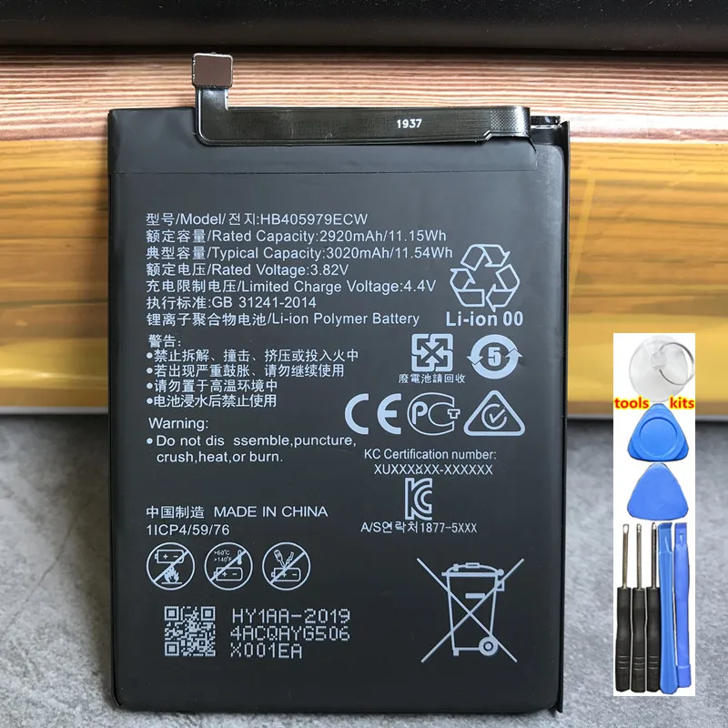 

Original Battery HB405979ECW 3020mAh For Huawei Nova Enjoy 6S Honor 6C 6A 7A 7S 8A 7A Pro Y5 Prime Y6 Y6 Pro 2017 P9 Lite Mini