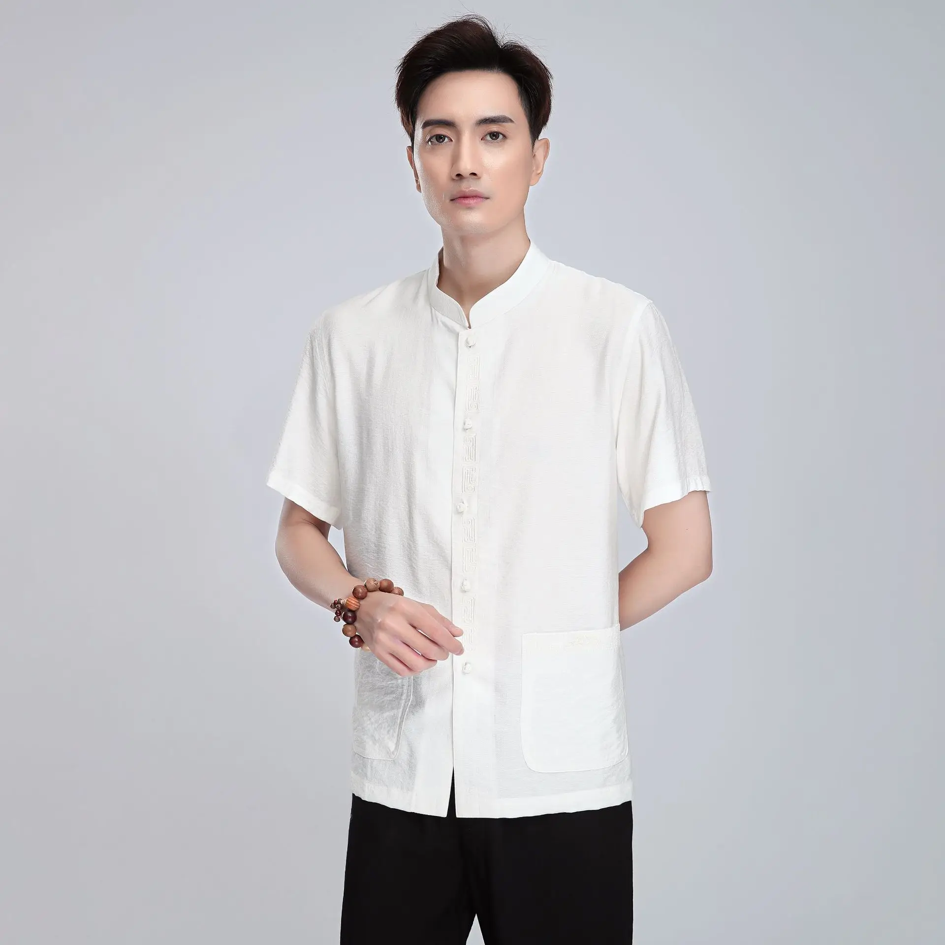 Cotton Linen Kong Fu Clothing Vintage Oversize Mandarin Collar Men Tops Short Sleeve Chinese Traditional Burgundy Male Shirt
Cotton Linen Kong Fu Clothing Vintage Oversize Mandarin Collar Men Tops Short Sleeve Chinese Traditional Burgundy Male Shirt