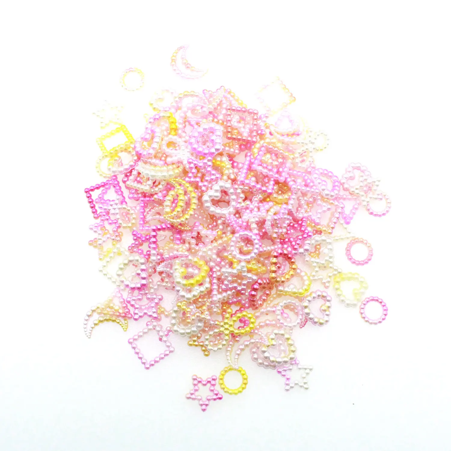 20g Heart Moon Pearls Cabochons Shaker Mold Filler UV Resin Jewelry Accessories Making Phone Case Decoden Nail Cosmetic Makeup
20g Heart Moon Pearls Cabochons Shaker Mold Filler UV Resin Jewelry Accessories Making Phone Case Decoden Nail Cosmetic Makeup