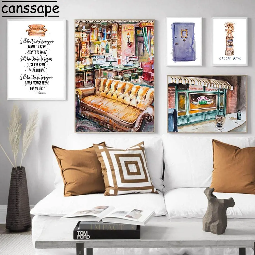 Sitcom Central Perk Couch Painting Poster Friends Tv Show Decoration Print Funny Quotes Wall Art Decorative Picture Home Decor
Sitcom Central Perk Couch Painting Poster Friends Tv Show Decoration Print Funny Quotes Wall Art Decorative Picture Home Decor