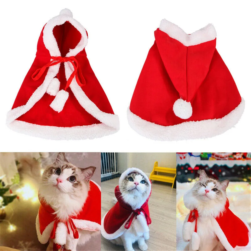 Christmas Costume for Pet Dog Coats Poncho Cape with Hat Winter Warm Santa Claus Cloak for Cats Dog Caps Dog Supplies
Christmas Costume for Pet Dog Coats Poncho Cape with Hat Winter Warm Santa Claus Cloak for Cats Dog Caps Dog Supplies