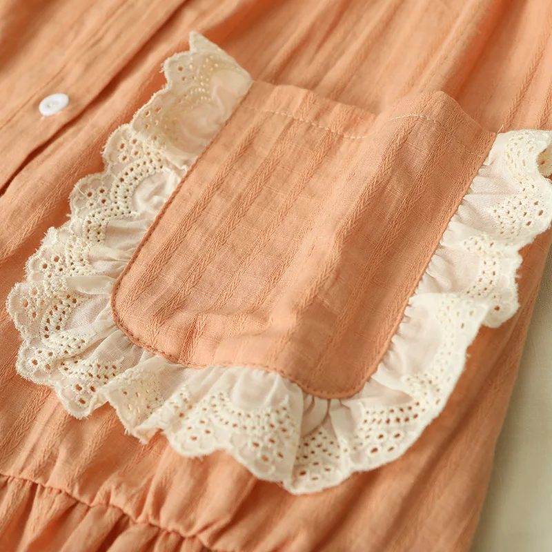 2021 Summer New Fashion Style Short-Sleeve Sleepwear Palace Style Kawaii Lace Homewear Suit Pure Cotton Soft Pajamas Women
2021 Summer New Fashion Style Short-Sleeve Sleepwear Palace Style Kawaii Lace Homewear Suit Pure Cotton Soft Pajamas Women