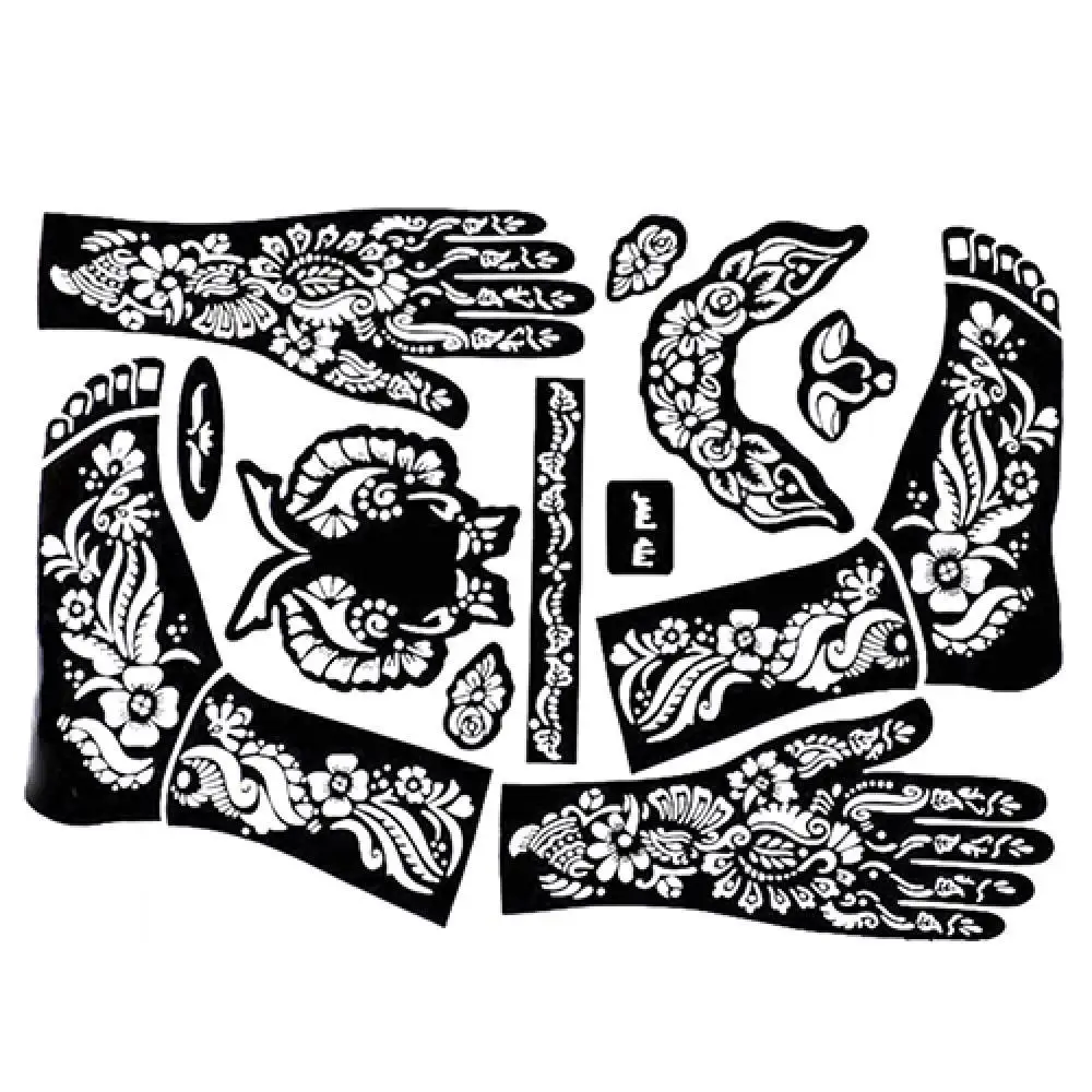 Tattoo Sticker Templates Hands Feet Henna Tattoo Stencils for Airbrushing Mehndi Body Painting
Tattoo Sticker Templates Hands Feet Henna Tattoo Stencils for Airbrushing Mehndi Body Painting