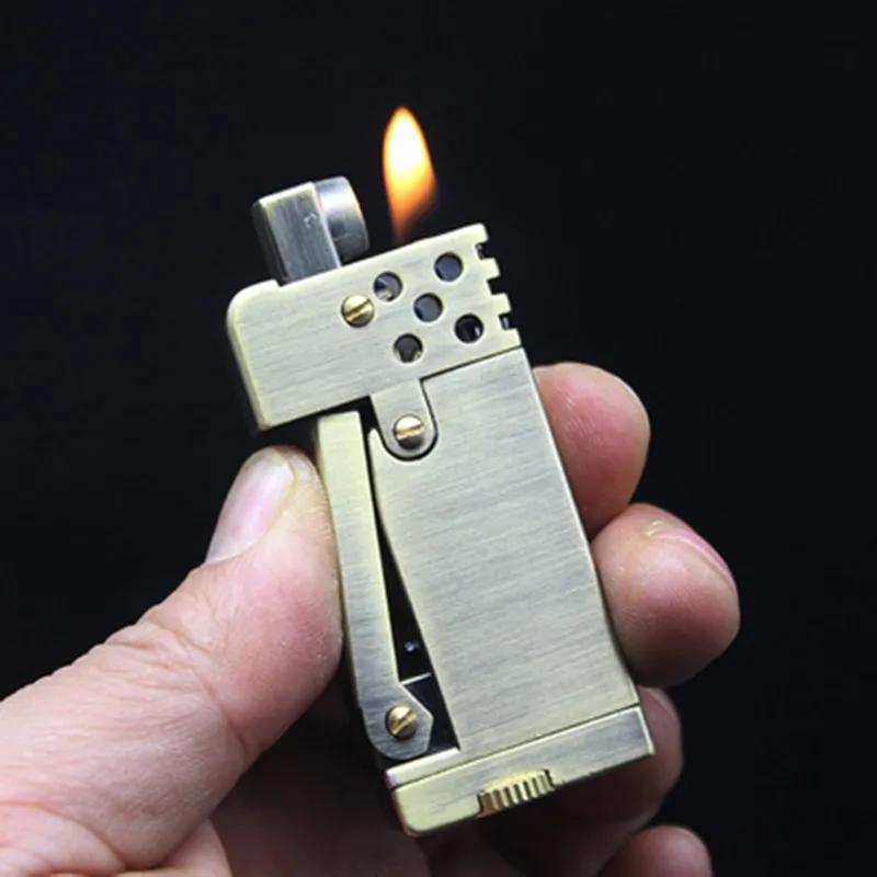 Creative Pure Copper Grinding Wheel Flint Kerosene Lighter Old-fashioned Retro Nostalgic Lighter Personalized Gifts for Men
Creative Pure Copper Grinding Wheel Flint Kerosene Lighter Old-fashioned Retro Nostalgic Lighter Personalized Gifts for Men