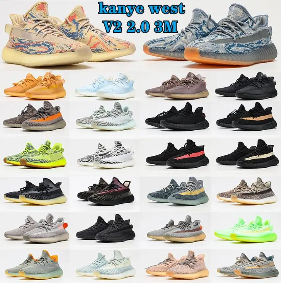 

MX Oat Rock 2021 New Kanye West Men Running Women Runner Static Black Sneakers Ash Blue Pearl Stone Designer Basketball Shoes