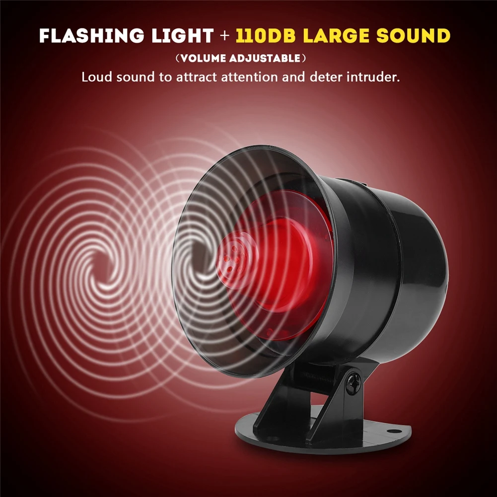 110dB Loud Wireless Home Burglar Security Strobe Alarm Siren System PIR Detector Door Sensor EU Sensor Smoke Sensor DIY Kit
110dB Loud Wireless Home Burglar Security Strobe Alarm Siren System PIR Detector Door Sensor EU Sensor Smoke Sensor DIY Kit