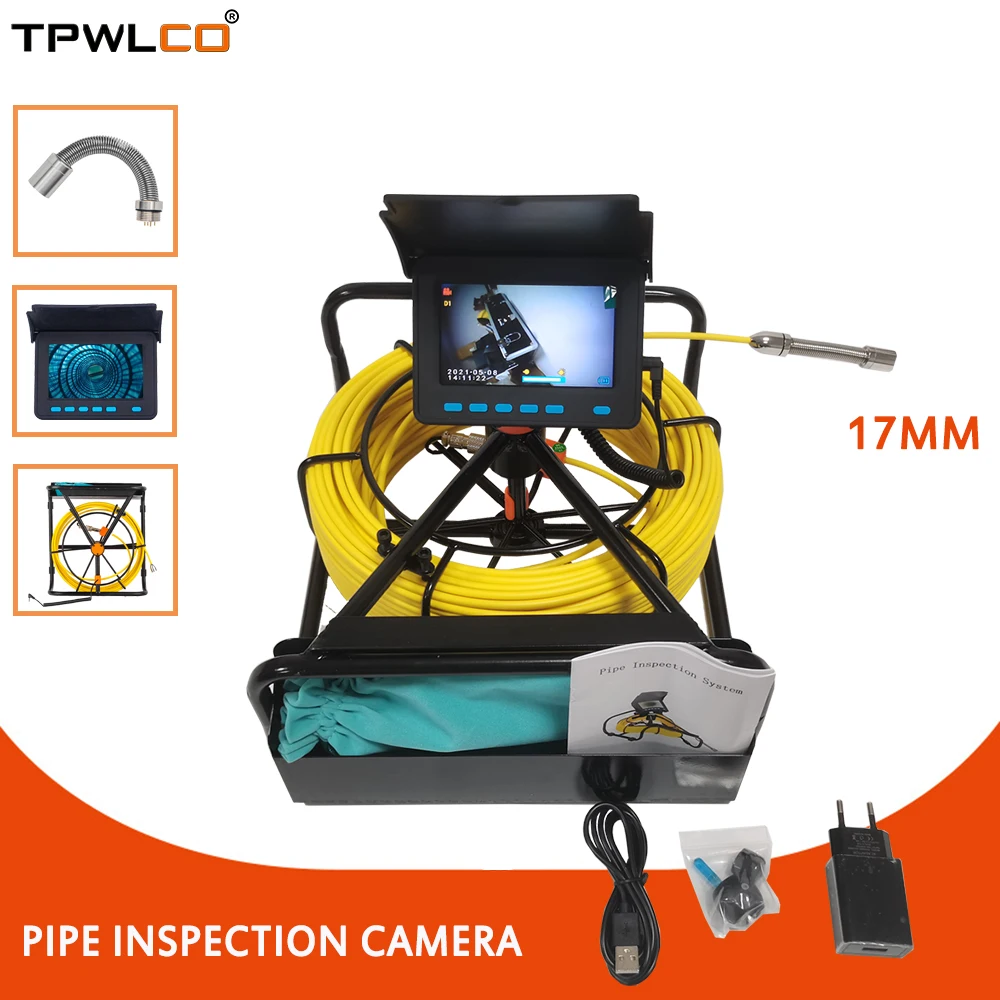 Sewer Video Drain Pipe Cleaner Snake Inspection Camera with 10m 20m 30m 40m 50m Cable For Pipeline Pumbing
Sewer Video Drain Pipe Cleaner Snake Inspection Camera with 10m 20m 30m 40m 50m Cable For Pipeline Pumbing