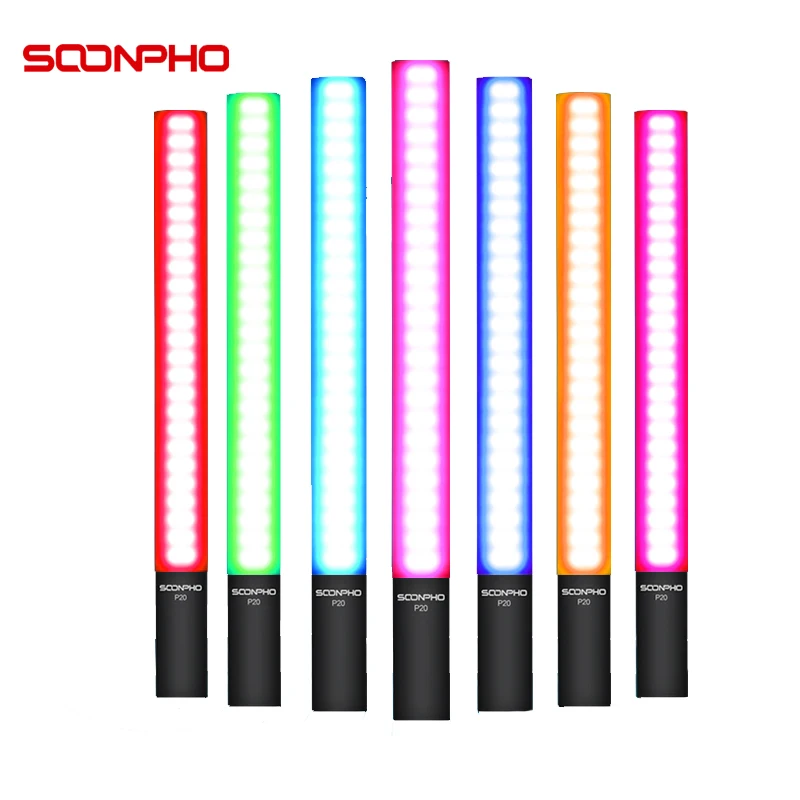 SOONPHO P20 Handheld LED Video Light Wand 2500K-8500K RGB Colorful Ice Stick Light with Type-C Battery for Photography youtube
SOONPHO P20 Handheld LED Video Light Wand 2500K-8500K RGB Colorful Ice Stick Light with Type-C Battery for Photography youtube