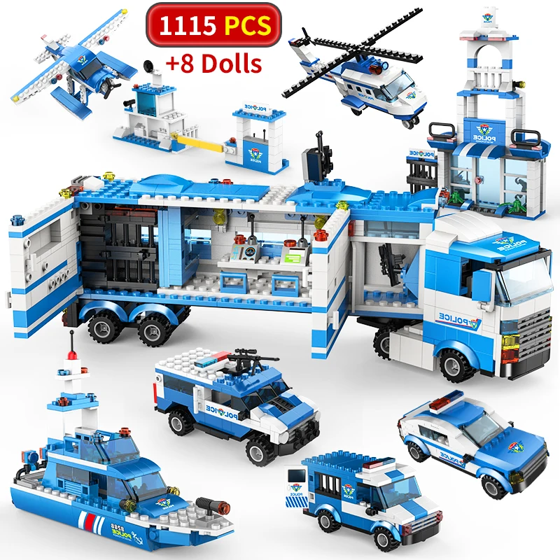 City Police Station Truck SWAT Building Blocks Car Helicopter City House Truck Block Montessori Bricks Toys For Children Boys
City Police Station Truck SWAT Building Blocks Car Helicopter City House Truck Block Montessori Bricks Toys For Children Boys
