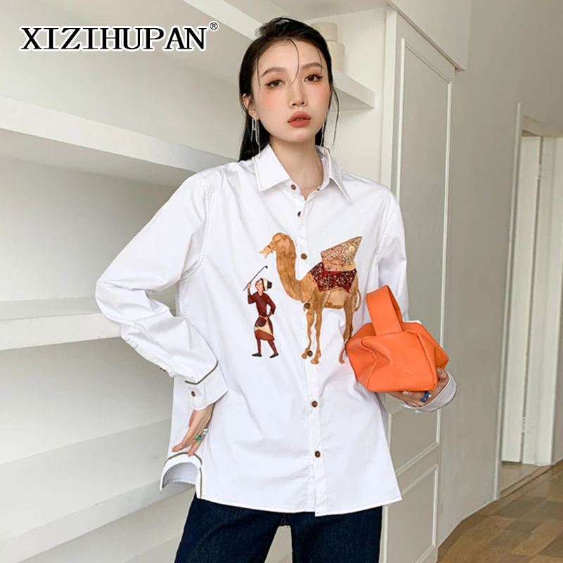 XIZIHUPAN темпераментная Свободная Повседневная Асимметричная блузка с цветными блоками, женская рубашка с отложным воротником и длинным рука...
XIZIHUPAN темпераментная Свободная Повседневная Асимметричная блузка с цветными блоками, женская рубашка с отложным воротником и длинным рука...