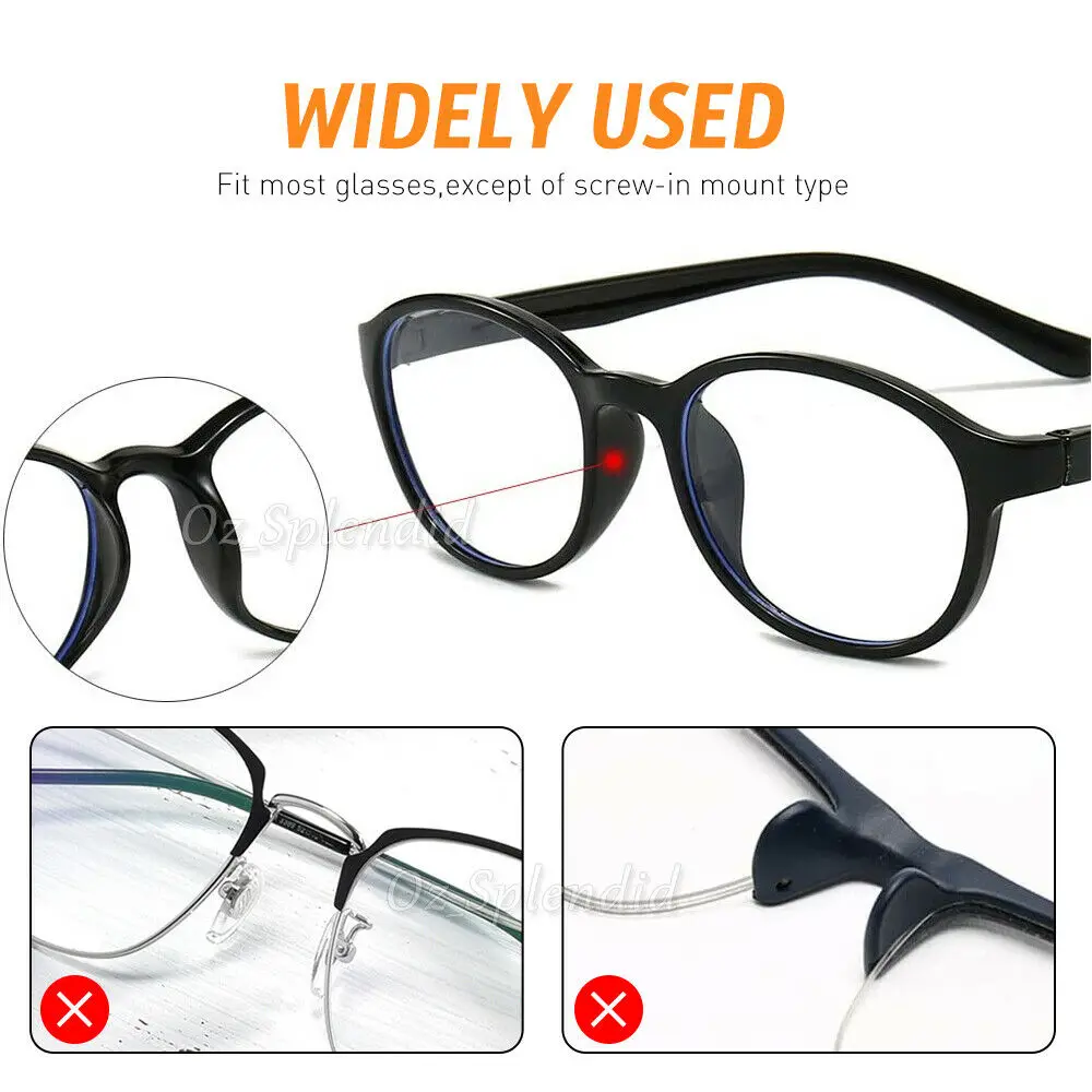 

Glasses Nose Pads Silicone Soft Black And White Invisible Frame Nose Stickers To Increase Breathable Anti-Indentation Nose Pads