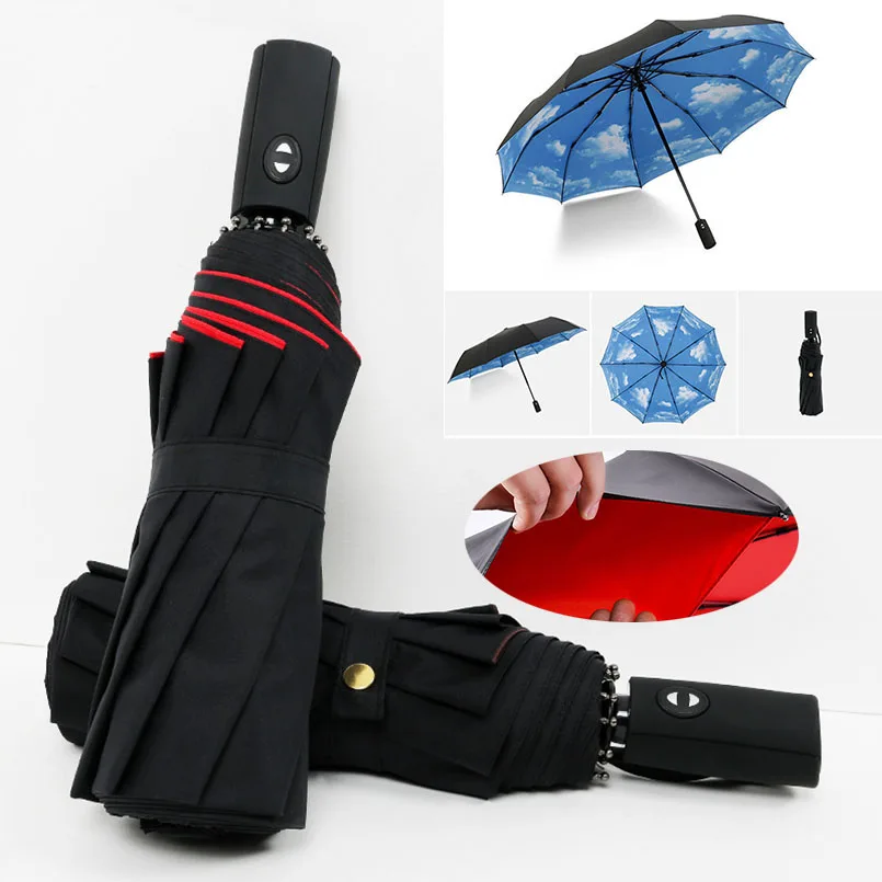Full Automatic Oversize Reinforced Umbrella Three Folding Male Female Parasol Umbrella Rain Women Windproof Business Umbrella
Full Automatic Oversize Reinforced Umbrella Three Folding Male Female Parasol Umbrella Rain Women Windproof Business Umbrella
