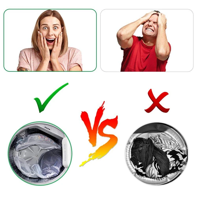 Laundry nets, 8 pcs. Laundry bag Premium laundry bag Set with zipper Cooking proof Washing bag for laundry Washing machine Laund
Laundry nets, 8 pcs. Laundry bag Premium laundry bag Set with zipper Cooking proof Washing bag for laundry Washing machine Laund