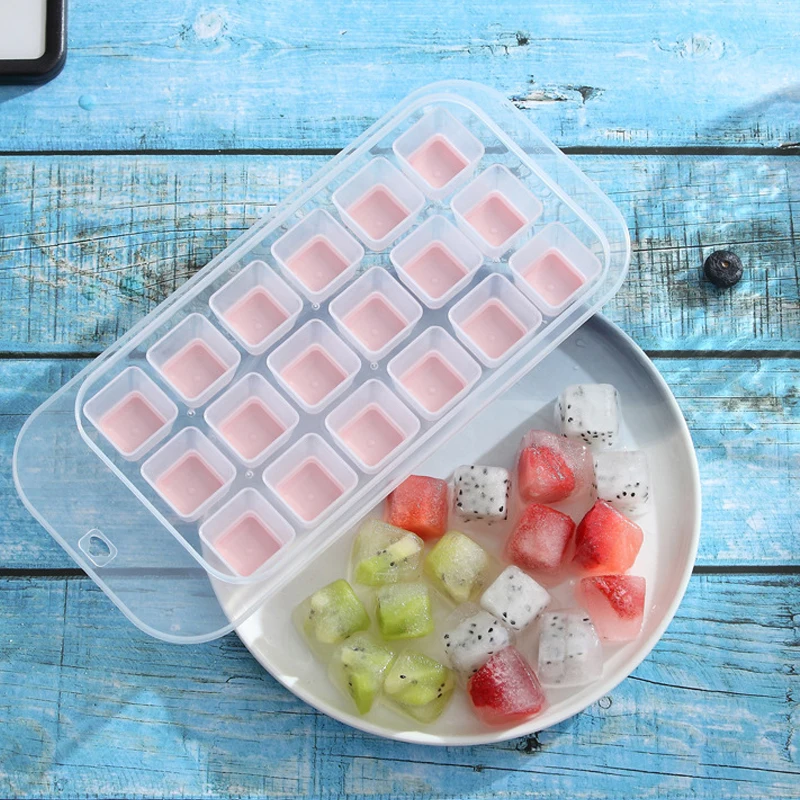 36 Cavity Ice Cube Tray Box With Lid Cover Drink Jelly Freezer Mold Mould Maker Refrigerator Accessories Kitchen Tools Q4 | Дом и сад