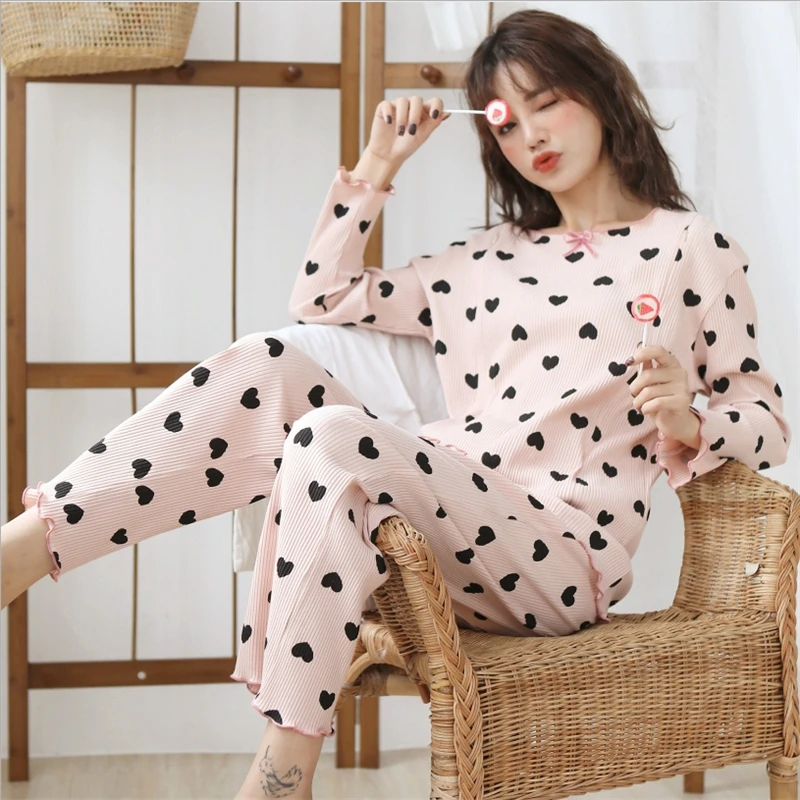 Maternity Feeding Homwear Pajamas Set Long sleeve T-shirt+Trousers Pregnant Women Pajamas Cotton Sleepwear for Postpartum mother
Maternity Feeding Homwear Pajamas Set Long sleeve T-shirt+Trousers Pregnant Women Pajamas Cotton Sleepwear for Postpartum mother