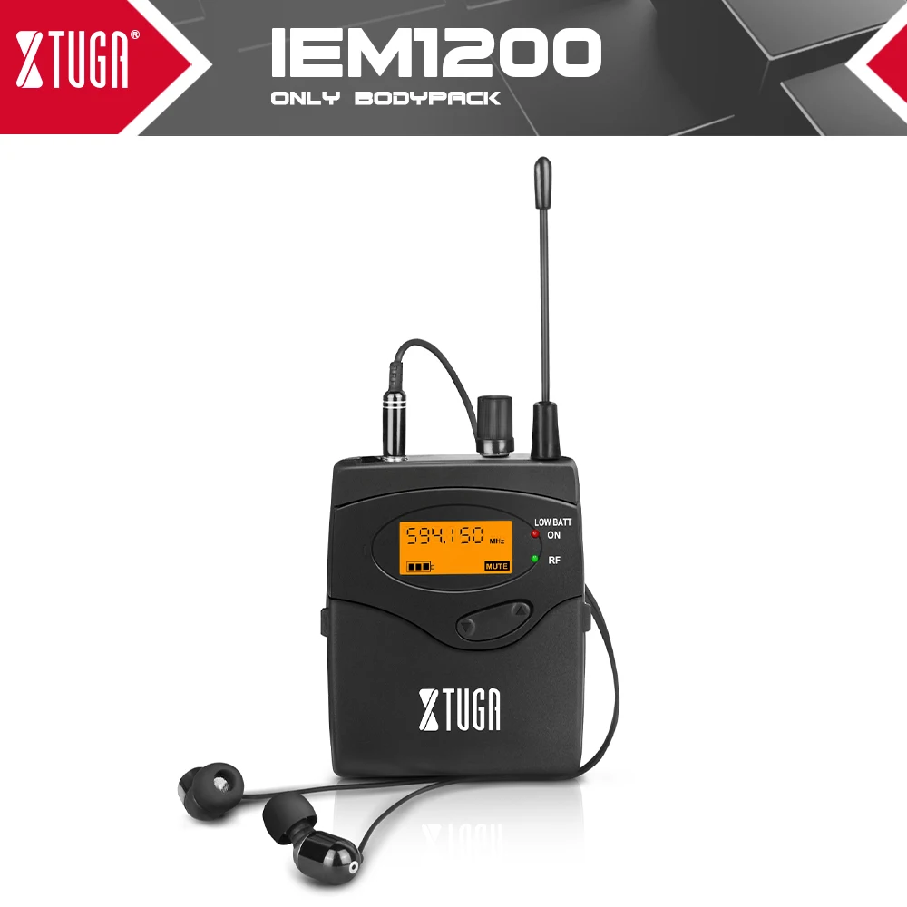 XTUGA IEM1200 Wireless in Ear Monitor System Only Bodypack 550-580mhz (Only those who have purchased the iem1200 set can use it)
XTUGA IEM1200 Wireless in Ear Monitor System Only Bodypack 550-580mhz (Only those who have purchased the iem1200 set can use it)