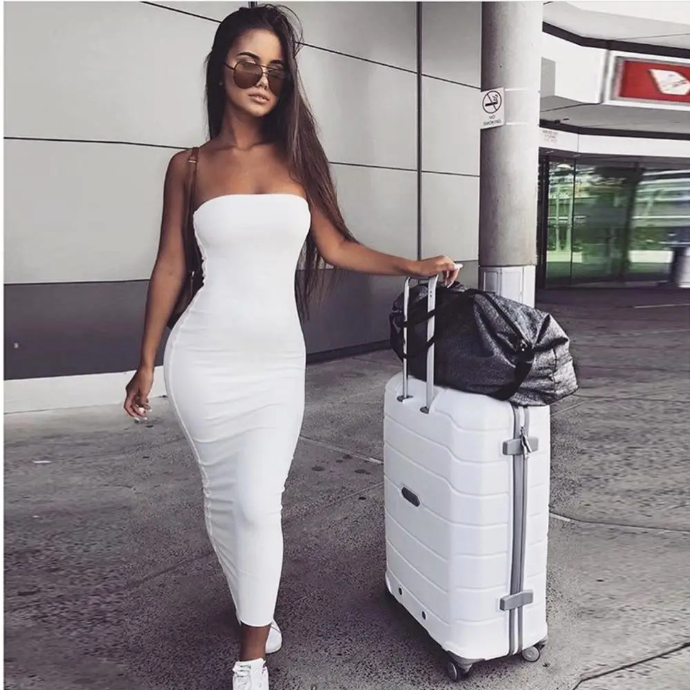 Spring And Summer Explosions Women'S Slim Sexy Sleeveless Wrapped Chest Long Beach Nightclub Dress
Spring And Summer Explosions Women'S Slim Sexy Sleeveless Wrapped Chest Long Beach Nightclub Dress