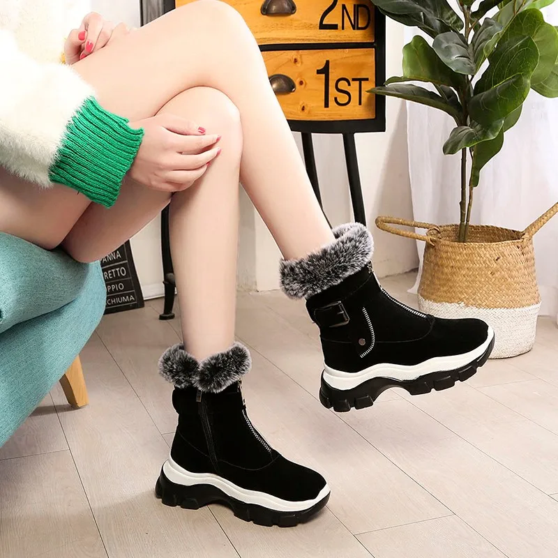snow boots female Brand winter zipper plush warm cotton shoes thick bottom high top non-slip middle tube cotton boots
snow boots female Brand winter zipper plush warm cotton shoes thick bottom high top non-slip middle tube cotton boots