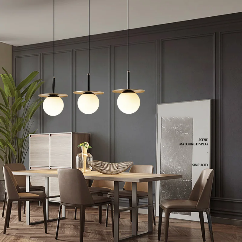 Nordic Led Pendant Light for Kitchen Island Dining Room Modern Black Gold Bedroom Bedside Parlor Glass Ball Ceiling Hanging Lamp
Nordic Led Pendant Light for Kitchen Island Dining Room Modern Black Gold Bedroom Bedside Parlor Glass Ball Ceiling Hanging Lamp