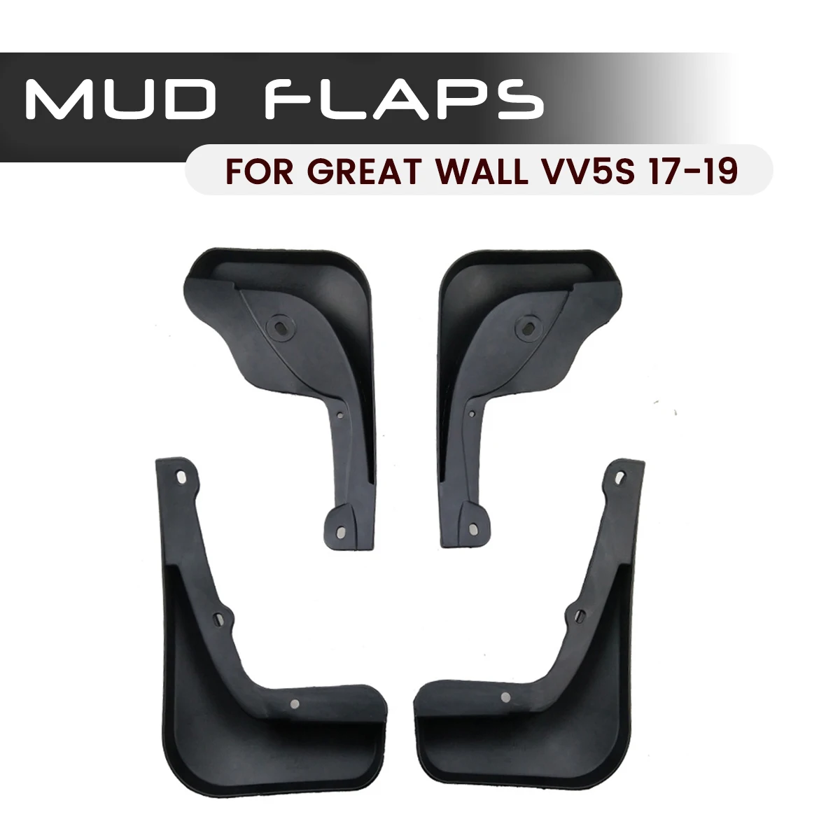 

For GREAT WALL VV5S 2017-2019 Car Front Rear Car Mudguards Fender Flares Mud Guard Flap Anti Splash Mudflaps Soft Good Tenacity