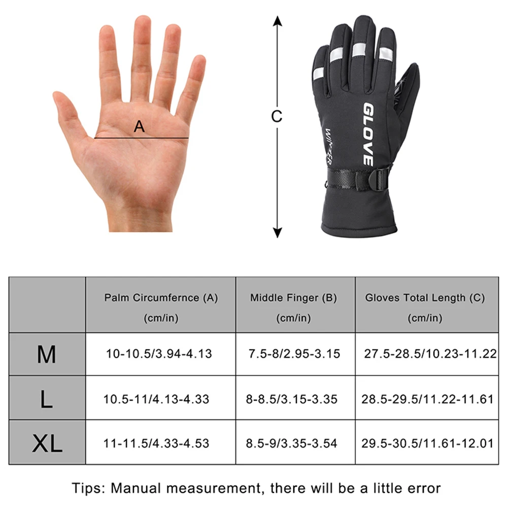 Ski Touch Screen Gloves Winter Durable Outdoor Windproof Non-slip Thickened Warm Gloves for Bicycle Cycling Sports Supplies
Ski Touch Screen Gloves Winter Durable Outdoor Windproof Non-slip Thickened Warm Gloves for Bicycle Cycling Sports Supplies