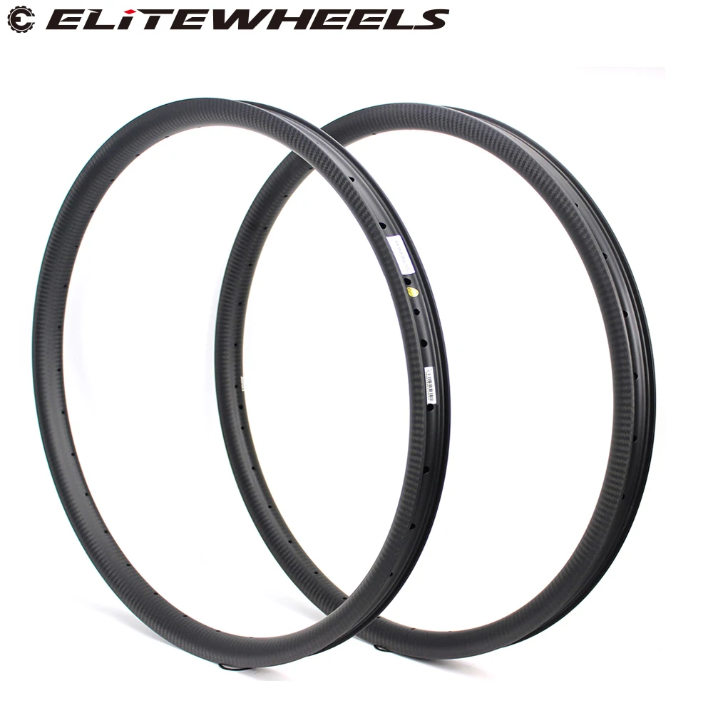 

ELITEWHEELS 29er DH AM XC Enduro Mountain Bike Carbon Rim 24 27 30 35 40 50mm Width Asymmetric Tubeless Ready Rims For MTB Wheel