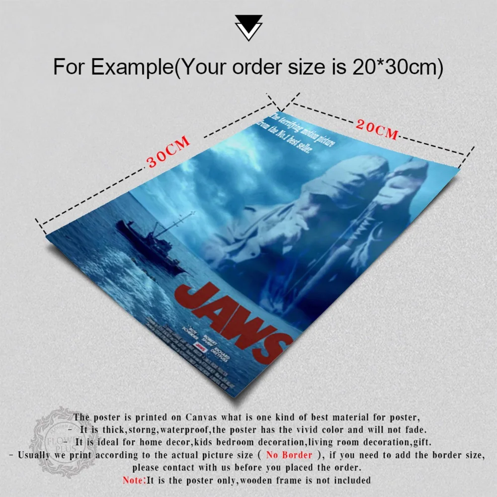 JAWS Poster Shark Classic Horror Movie Posters and Prints Canvas Painting Wall Art Picture for Living Room Home quadro cuadros
JAWS Poster Shark Classic Horror Movie Posters and Prints Canvas Painting Wall Art Picture for Living Room Home quadro cuadros