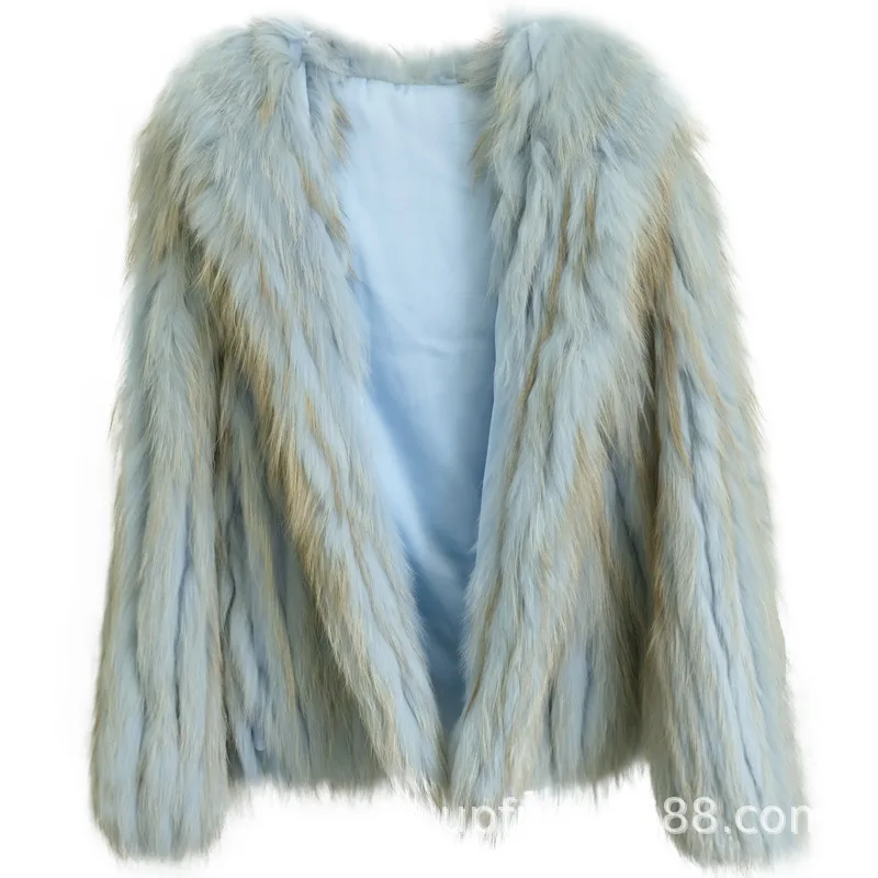 Fox hair knitting real fur coat for women's hooded medium length long sleeve Korean slim knitting sweater coat
Fox hair knitting real fur coat for women's hooded medium length long sleeve Korean slim knitting sweater coat